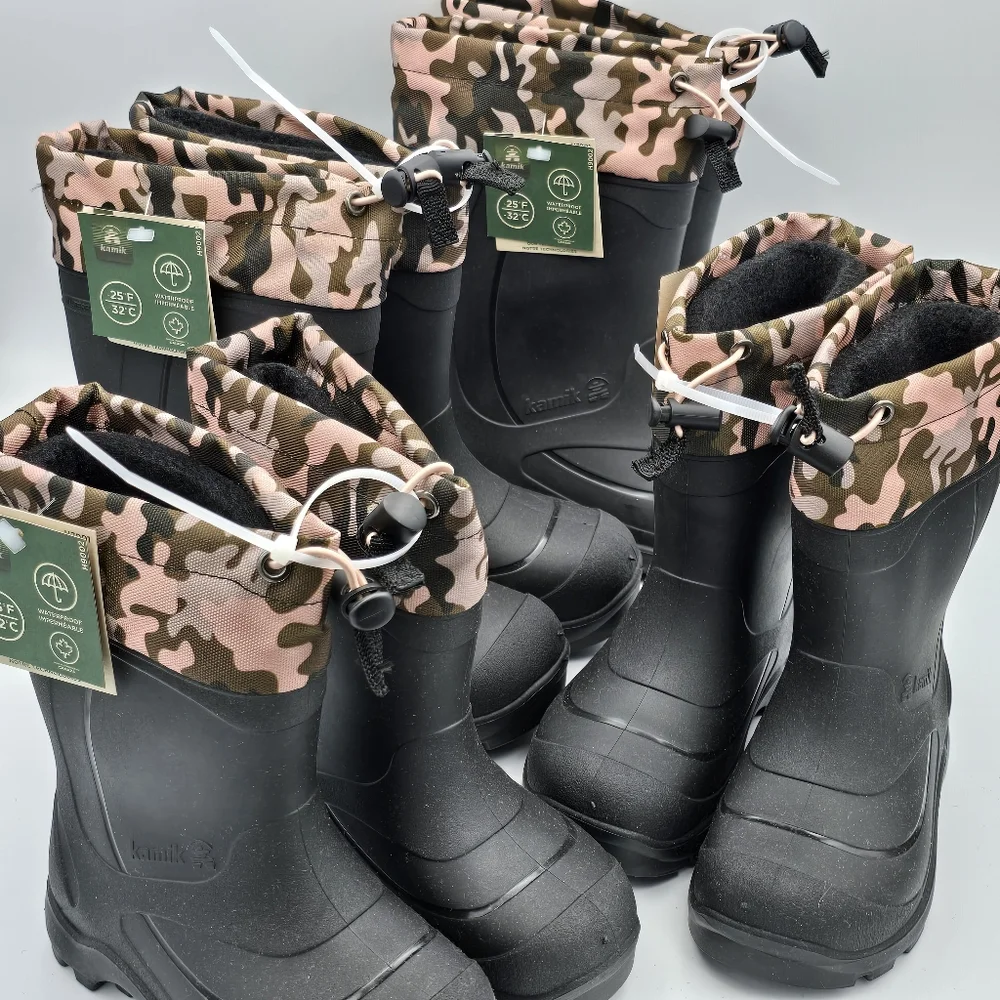 NWT Kamik Snowbuster 2 Kids Unisex Waterproof Snow Boots with removable Lining - Picture 2 of 16